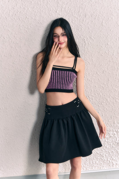 Knitted Striped Tube Top - CHINASQUAD