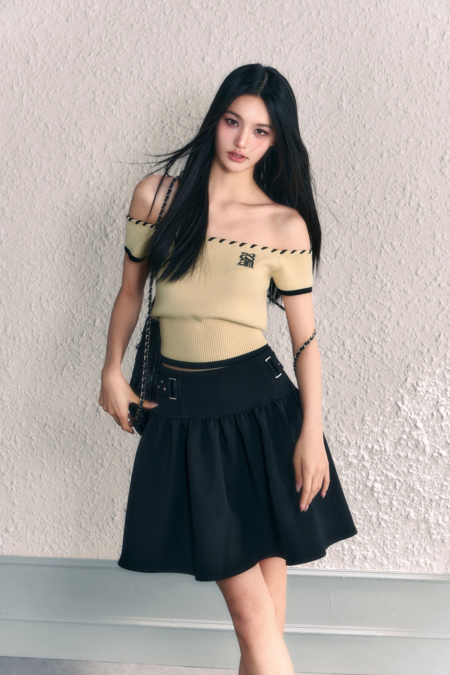 High Waist Bubble Mini Skirt - CHINASQUAD