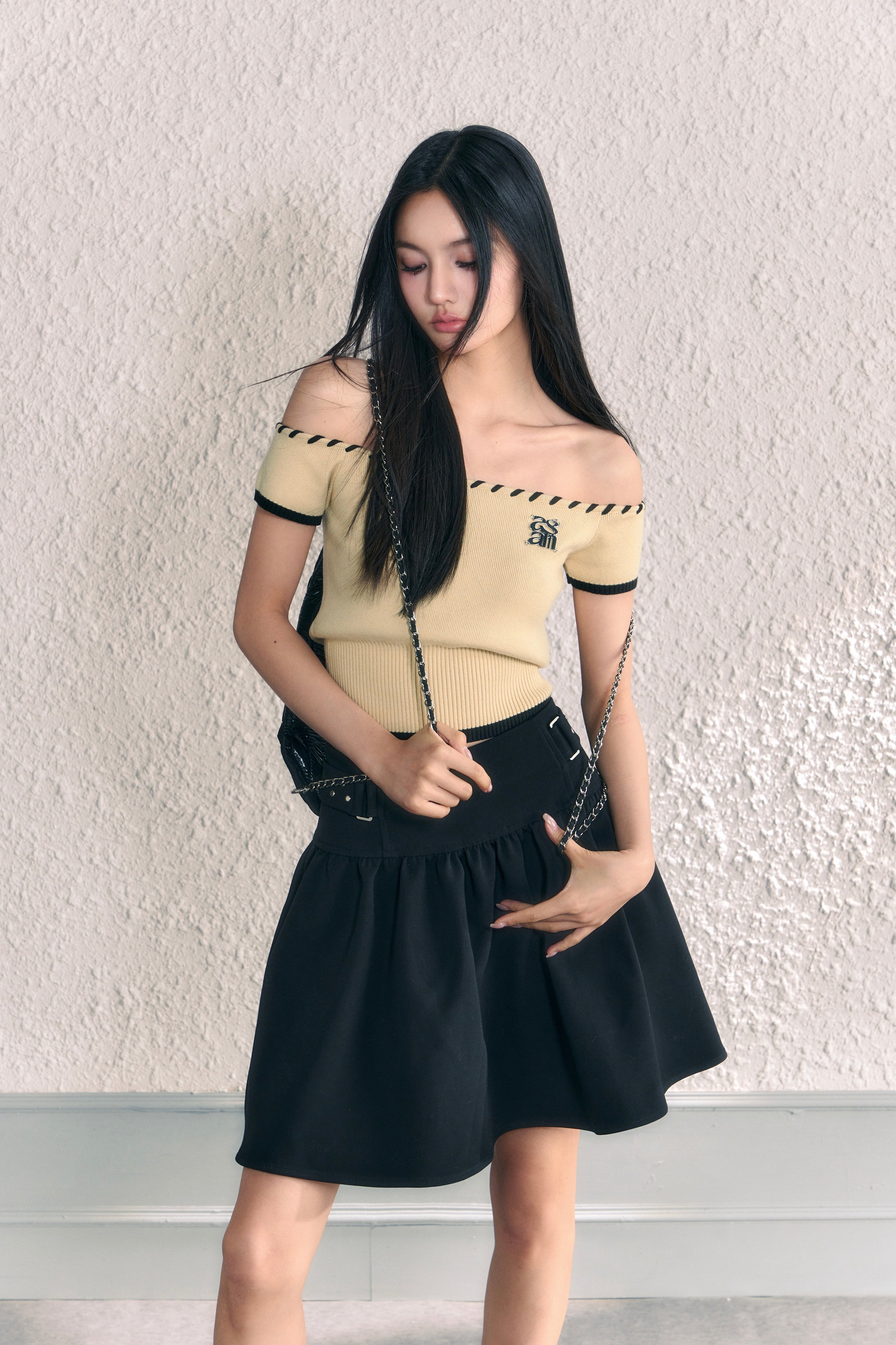 High Waist Bubble Mini Skirt - CHINASQUAD