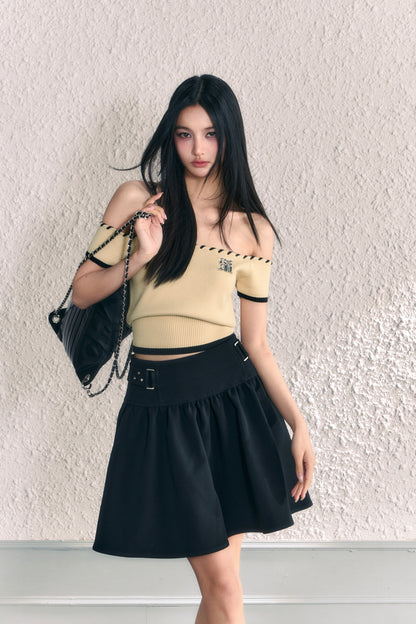 High Waist Bubble Mini Skirt - CHINASQUAD