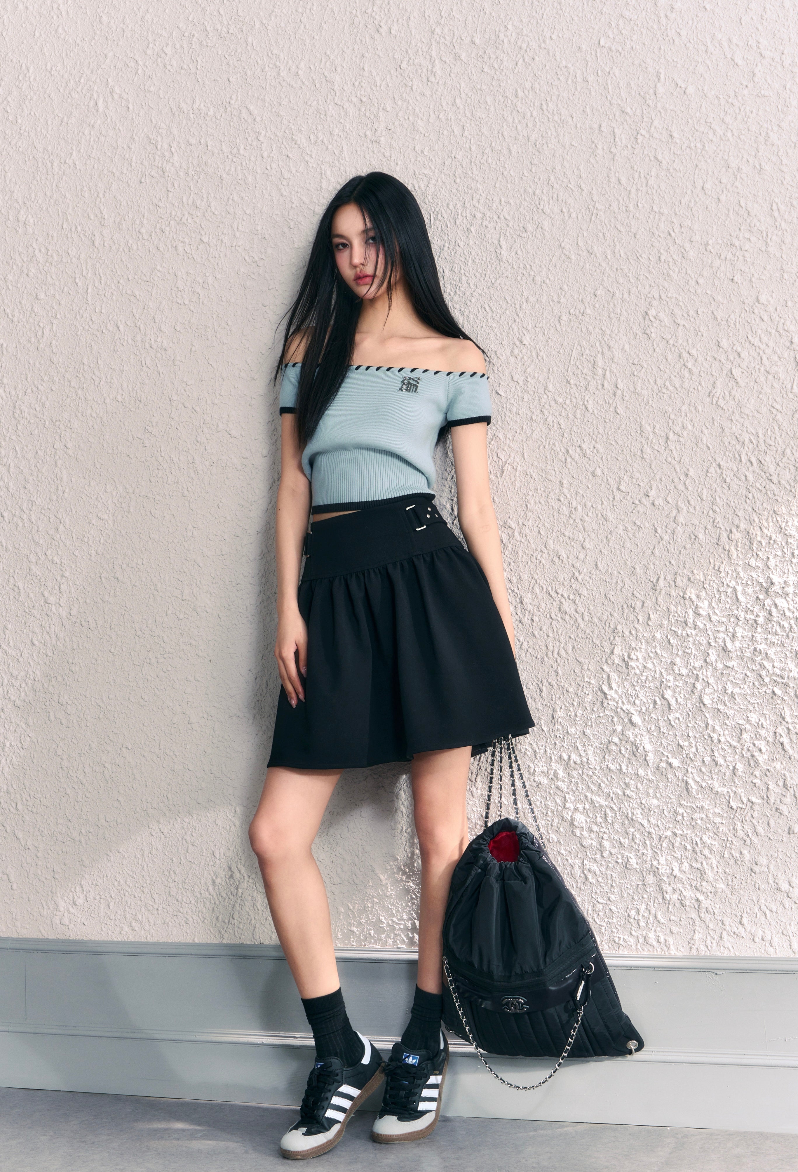 High Waist Bubble Mini Skirt - CHINASQUAD