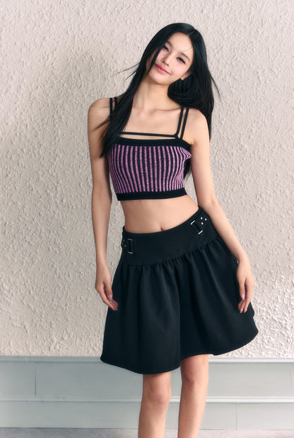 Knitted Striped Tube Top - CHINASQUAD