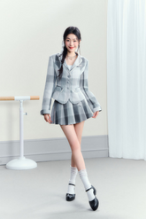 College Striped Blazer & Pleated Skirt Set - CHINASQUAD