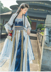 “胡旋流光 西安博物院” Ethnic-Style Hanfu Set - CHINASQUAD