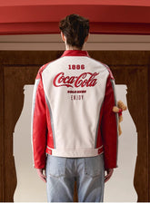 Coca-cola Racing Leather Jacket - CHINASQUAD