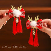 Dragon Year Lion Dance Tassel Hair Clip - CHINASQUAD