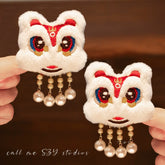 Dragon Year Lion Dance Tassel Hair Clip - CHINASQUAD