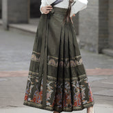 "赵昕冉" Ming-style Horse-face Hanfu Skirt - CHINASQUAD