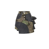 Camo Denim Short Skirt - CHINASQUAD