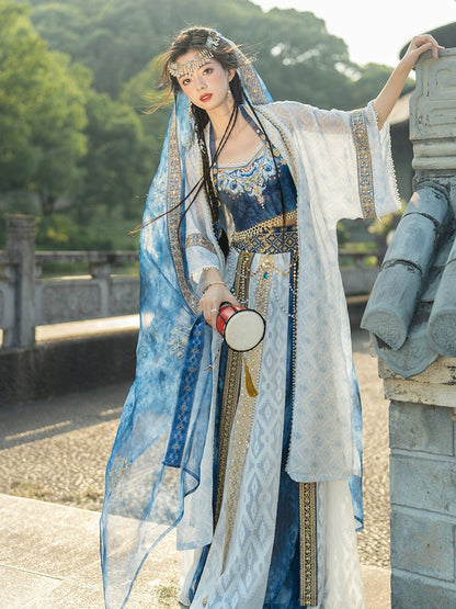 “胡旋流光 西安博物院” Ethnic-Style Hanfu Set - CHINASQUAD