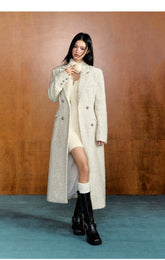 Off-white Waist-tied Wool Coat - CHINASQUAD