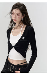 Black 2-in-1 Knitted Shirt - CHINASQUAD