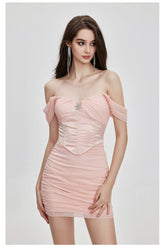 Fishbone Mesh Tube Top Dress - CHINASQUAD