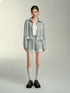 Grey Lace Spliced Cardigan & Shorts Sets - CHINASQUAD
