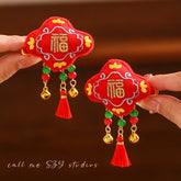 Dragon Year Lion Dance Tassel Hair Clip - CHINASQUAD