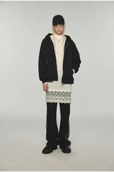 Arctic Velvet Lined Knitted Zip-up Hoodie - CHINASQUAD