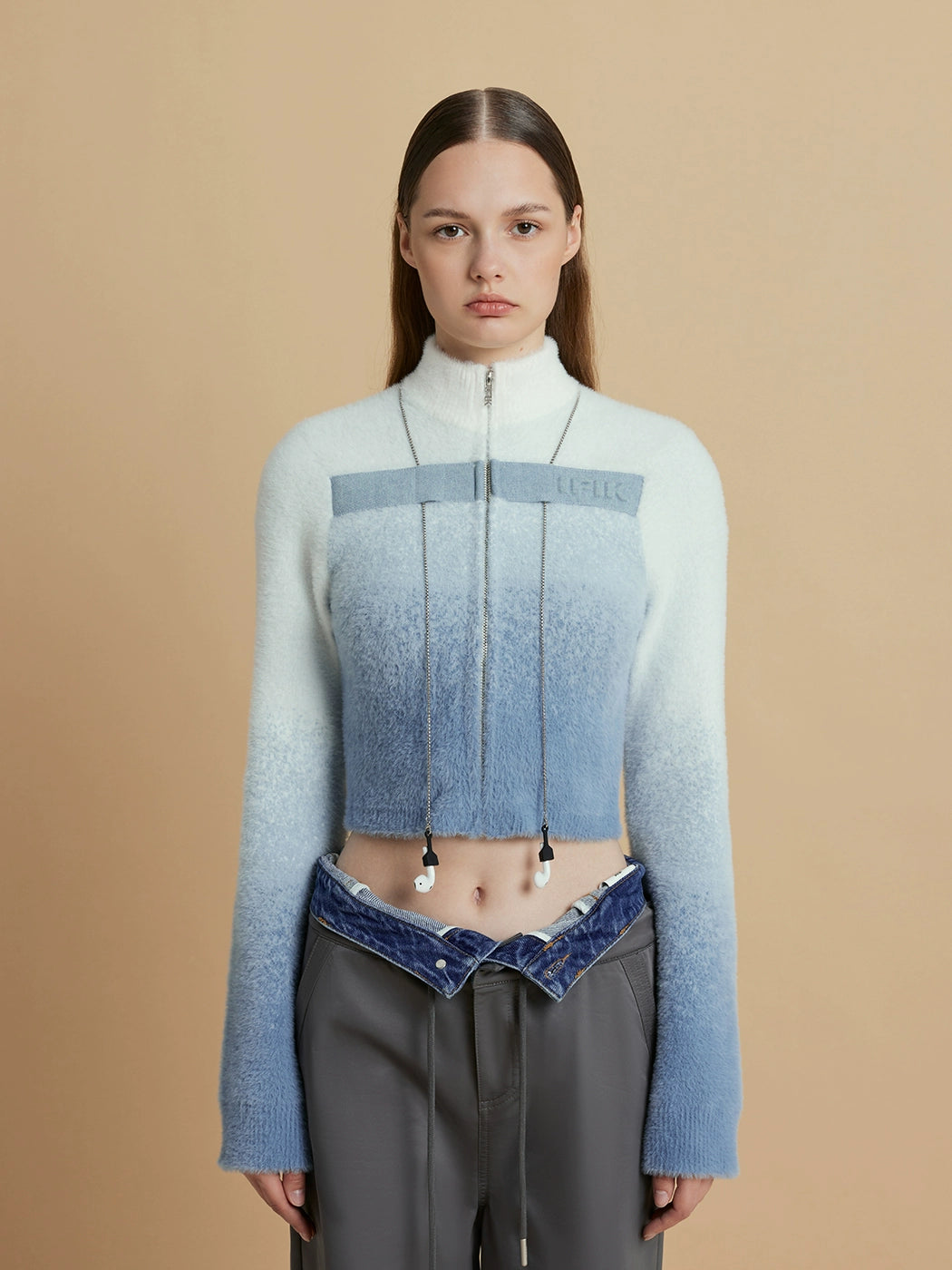 Denim Ombre Knit Turtleneck - CHINASQUAD