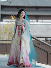 "渥丹重峦" Gradient Printed Tang-dynasty Hanfu - CHINASQUAD