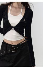 Black 2-in-1 Knitted Shirt - CHINASQUAD