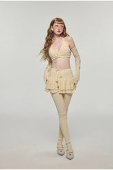 Double-Layer Knitted Ballet Cake Mini Skirt - CHINASQUAD