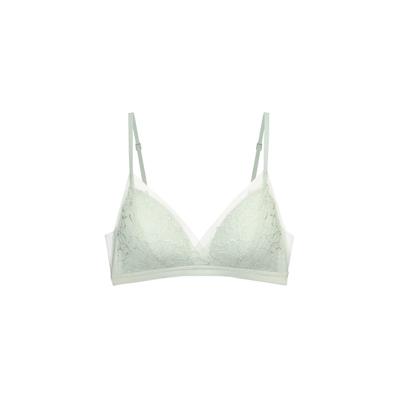 Spring Lace French Triangle Cup Bra Set - CHINASQUAD