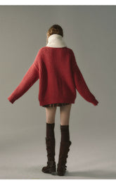 Waffle Weave Knitted Cardigan - CHINASQUAD