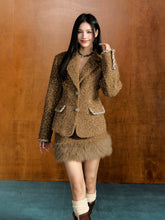 Woolen Shoulder-padded Blazer & Skirt Set - CHINASQUAD