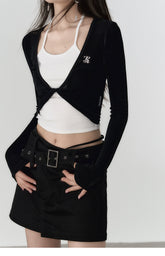 Black 2-in-1 Knitted Shirt - CHINASQUAD