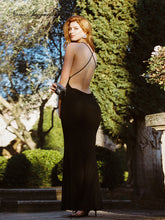 Black Backless Long Mermaid Dress - CHINASQUAD