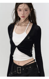 Black 2-in-1 Knitted Shirt - CHINASQUAD