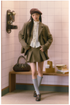 Khaki Three-Piece Merad High-End Suit Jacket & Pleated Skirt Set - CHINASQUAD