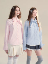 Pink & Blue Embroidered Lace Shirt - CHINASQUAD