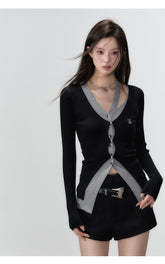 2-in-1 Long-sleeve Knitted Cardigan - CHINASQUAD