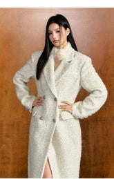 Off-white Waist-tied Wool Coat - CHINASQUAD