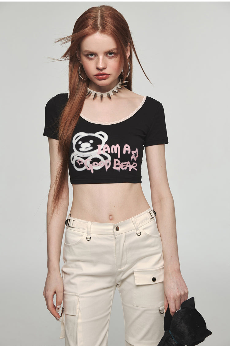 Bear Printed T-shirt - CHINASQUAD