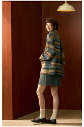 Striped Knit Cardigan & Scarf Set - CHINASQUAD
