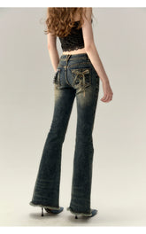 Dark Blue Denim Wide-Leg Pants - CHINASQUAD