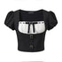 Black puff sleeve Square Neck Top & Midi Skirt Set - CHINASQUAD