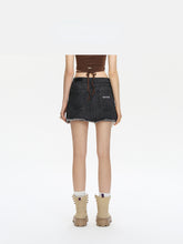 Bear Curved Denim Skirt - CHINASQUAD