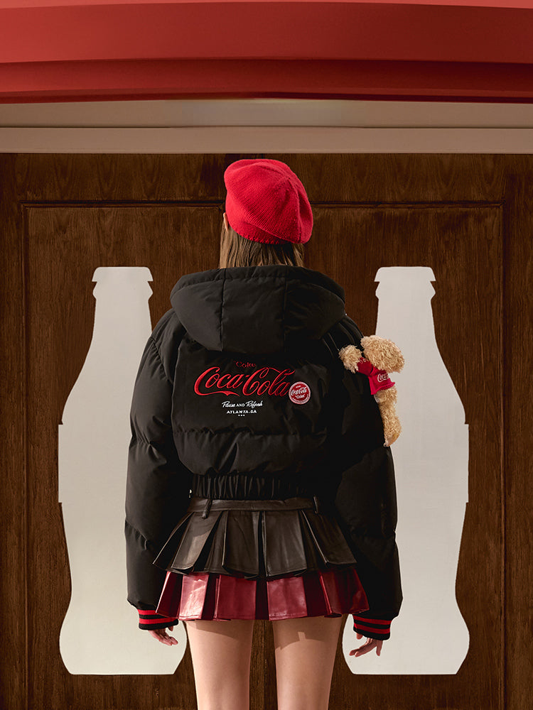 Coca-cola Bear Hooded Down Jacket - CHINASQUAD