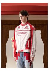 Coca-cola Racing Leather Jacket - CHINASQUAD