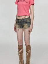 Low-waist Denim Washed Shorts - CHINASQUAD