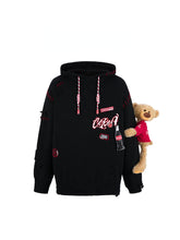 Coca-cola Bear Broken Knit Hoodie - CHINASQUAD