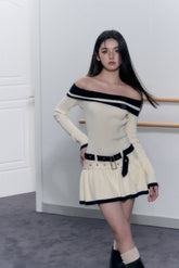 (Final Sale) Off-The-Shoulder Dress - CHINASQUAD